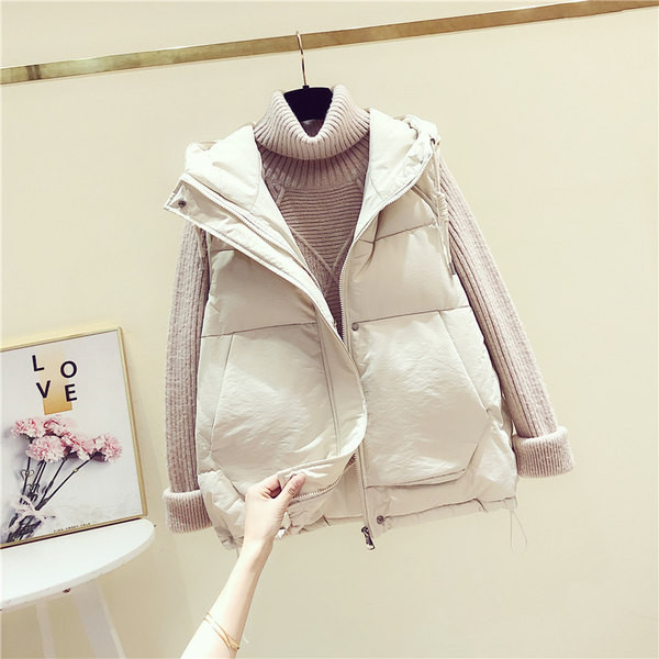 Alkalmi női kapucnis mellény