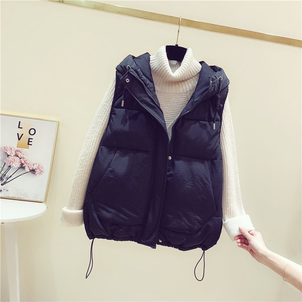 Alkalmi női kapucnis mellény