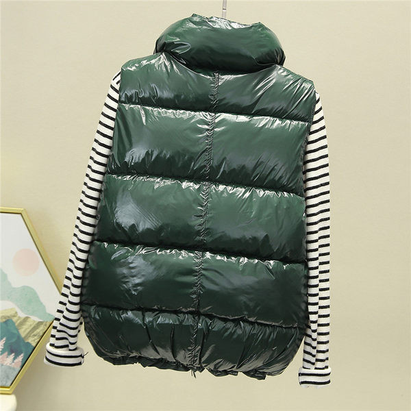 Moteriška spalvinga liemenė aukšta apykakle