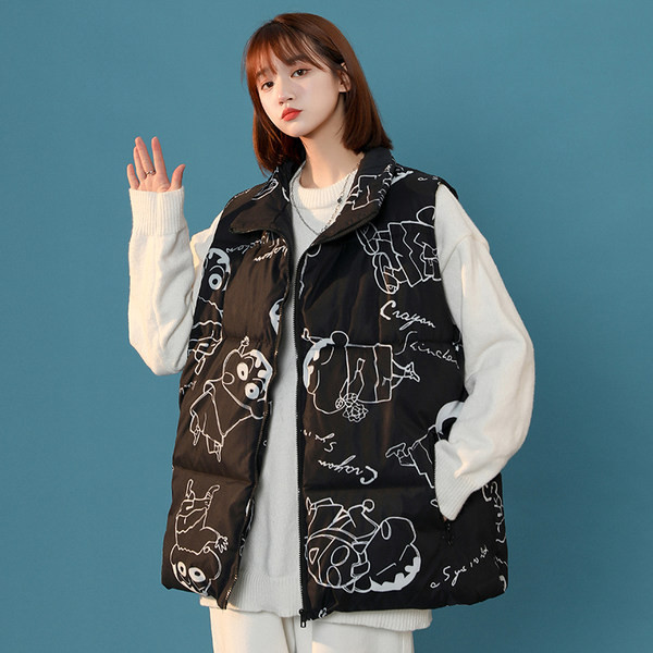 Vesta de dama cu imprimeu si marime plus