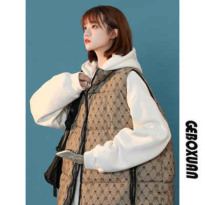 Moteriška laisvalaikio liemenė su raštu ir pamušalu