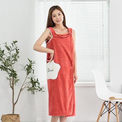 Podebljani dugi ručnik za kupanje od mikrovlakana Ženski seksi nosivi brzosušivi čarobni ogrtač za kupanje za kupanje Haljina za plažu za pranje rublja