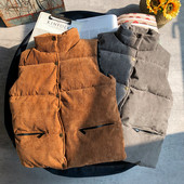 Vestă de damă vintage cu coaste, cu nasturi