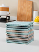 5/10 vnt Virtuvės rankšluosčių mikropluošto riebalų valymo šluostės langų stiklams automobilių grindų skudurams dubens indams keraminių plytelių servetėlės virtuvės įrankis