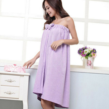 Удобна абсорбираща микрофибърна дамска корейска версия, рокля за баня, душ, сауна, спа, халат за тяло, обвивка с кърпа 140x75 см