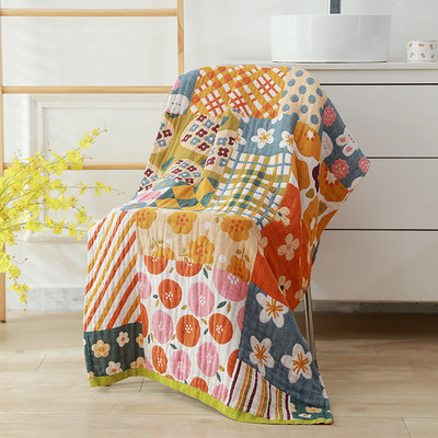 Дамска детска дълга хавлиена кърпа 80*160 анимационни флорални петслойна памучна марля за многократна употреба бързосъхнеща висококачествена