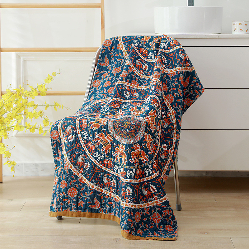 Moteriškas vaikiškas ilgas vonios rankšluostis 80*160 animacinis filmukas gėlių penkių sluoksnių medvilnės marlės vonios kambariui, daugkartinio naudojimo greitai džiūstantis aukštos kokybės