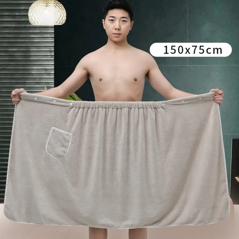 150*75 cm meki muški nosivi ručnik za kupanje s džepnim pokrivačem za ručnike za plažu Muški brzosušeći kućni ogrtači Toalla De Playa