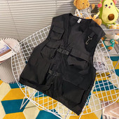 Vestă vintage de damă cu decolteu în V și buzunar