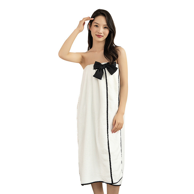 Juoda Big Bow koralų vilnos vonios rankšluosčių suknelė, moteriška, sugerianti žiemą, nešiojama įvyniojama suaugusiems, didelis rankšluostis, vonios kambario dušo reikmenys