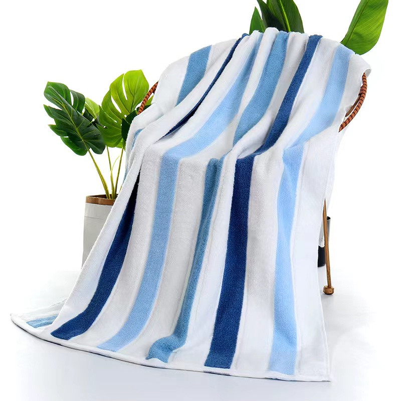 1 buc prosop de baie mare, cu dungi colorate, din bumbac, prosoape de baie de lux, foarte absorbante, cu uscare rapidă, prosop de plajă Pareo pentru adulți