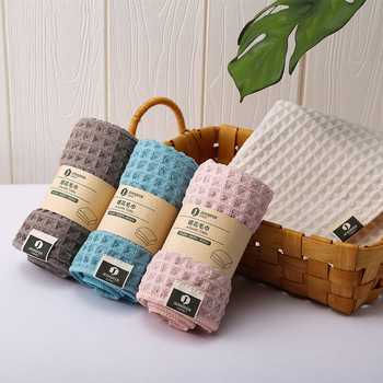 Mosodo вафлени памучни кърпи за баня Мека микрофибърна кърпа за лице за сушене на коса за баня душ обвивка кърпа за плуване Плажно покривало