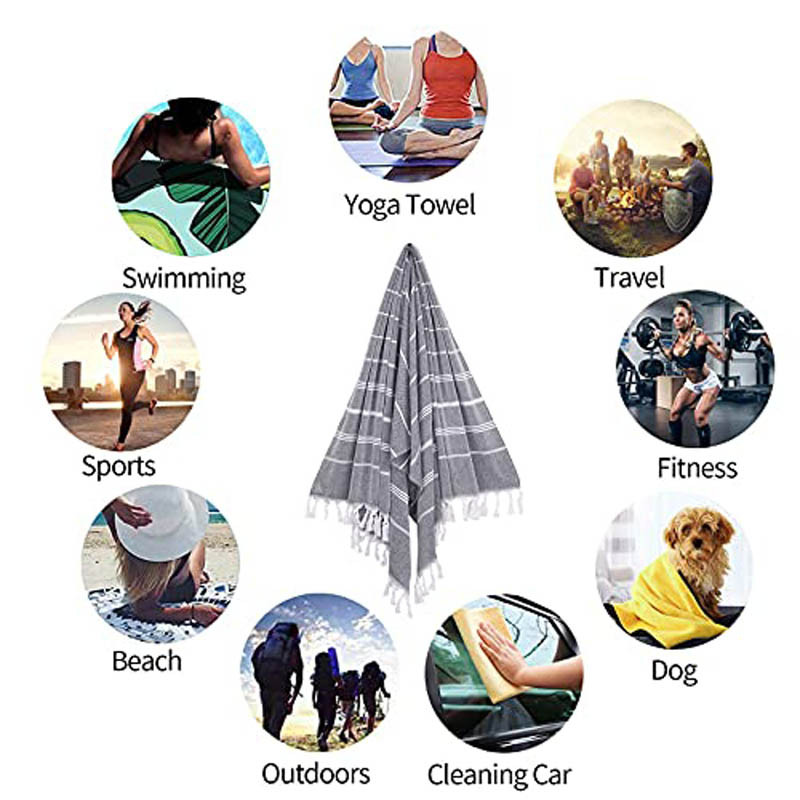 cu ciucuri pânză moale Terry Prosop de plajă pentru adulți Peshtemal foarte mare femei eșarfă de iarnă saună sportivă turcească prosop de baie