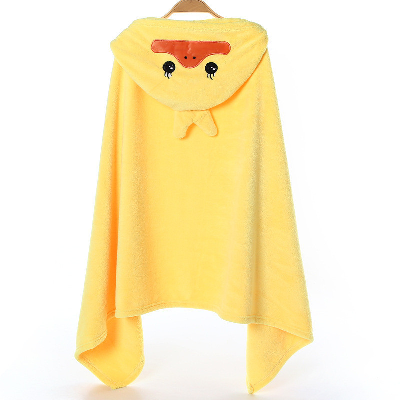 Animacinių filmų vaikiškas kepuraitės vonios rankšluostis, pastorintas mielas kūdikis, itin minkštas, sugeriantis gobtuvas koralų vilnos chalatas, kurį galima dėvėti antklodę