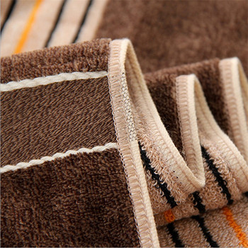 1 бр. 100% памучна плажна кърпа за баня 34 см * 75 см удобна мека памучна кърпа на райе за мъже за измиване на лицето