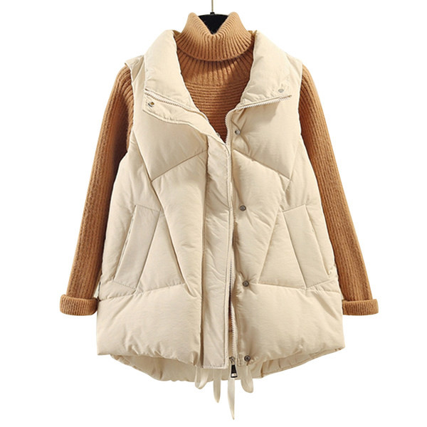 Ženski casual prsluk s patentnim zatvaračem, gumbima i džepom