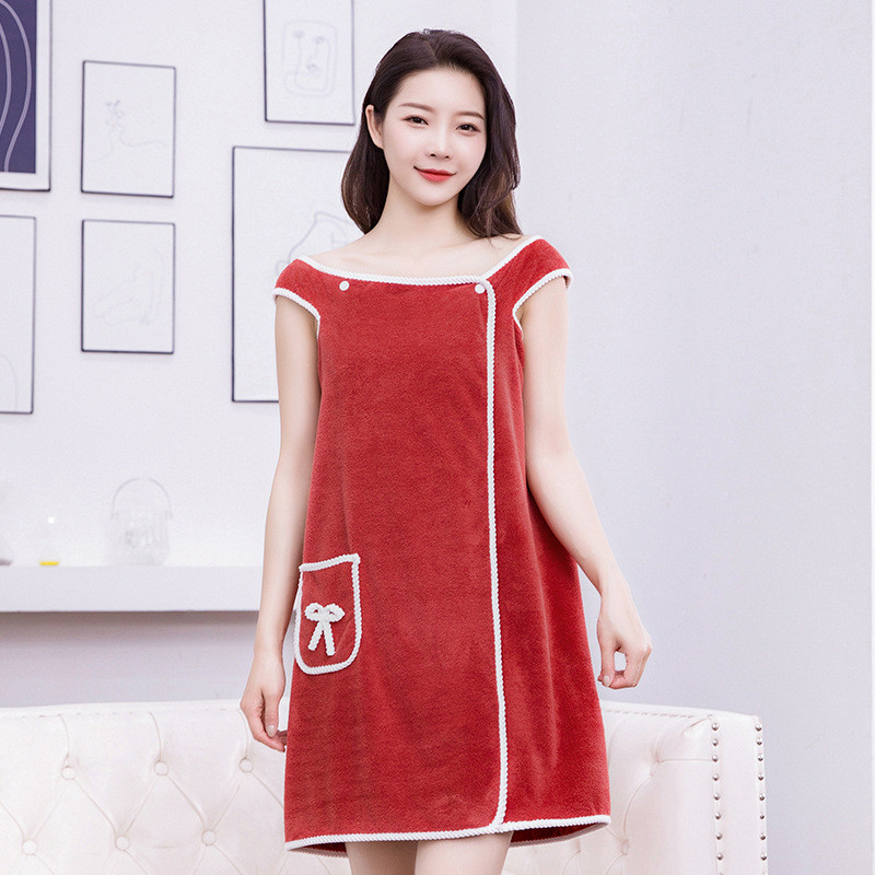 Coral Velvet vannirätik seelik Bow Sling hommikumantel pehme paks imav suur rätik