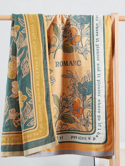 Luxus strandtörölköző utazási törölköző puha pamut muszlin nagy fürdőlepedő nedvszívó törölköző virágos gyerek takaró ingyenes kiszállítás