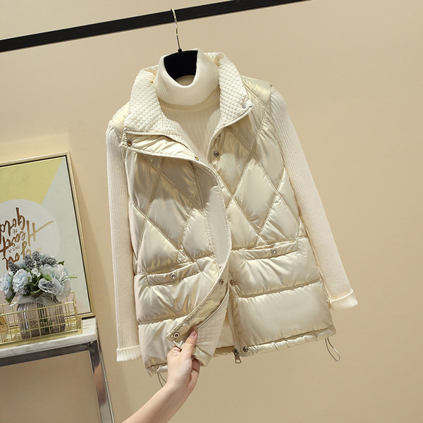 Trijų spalvų moteriška liemenė su kišene