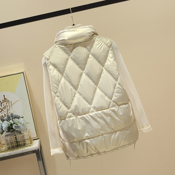 Trijų spalvų moteriška liemenė su kišene