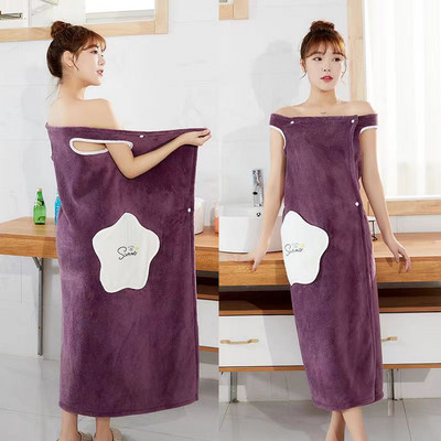 Cartoon Coral Velvet vannirätikute komplekt Seebine kiiresti kuivav rätik täiskasvanutele mõeldud rihmaga majapidamisrätikud, kleidid, vannitoatarvikud