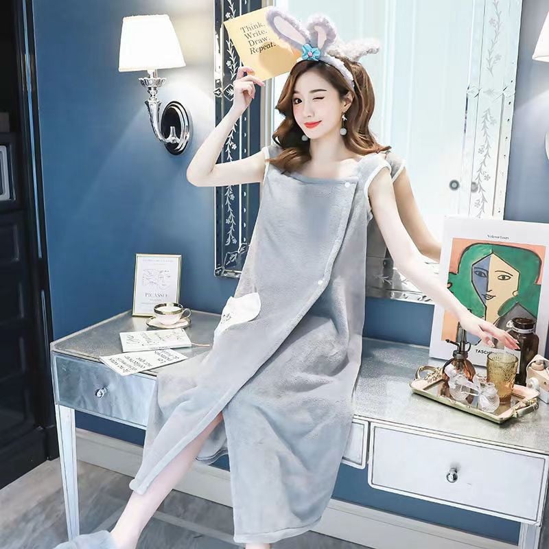 Cartoon Coral Velvet vannirätikute komplekt Seebine kiiresti kuivav rätik täiskasvanutele mõeldud rihmaga majapidamisrätikud, kleidid, vannitoatarvikud