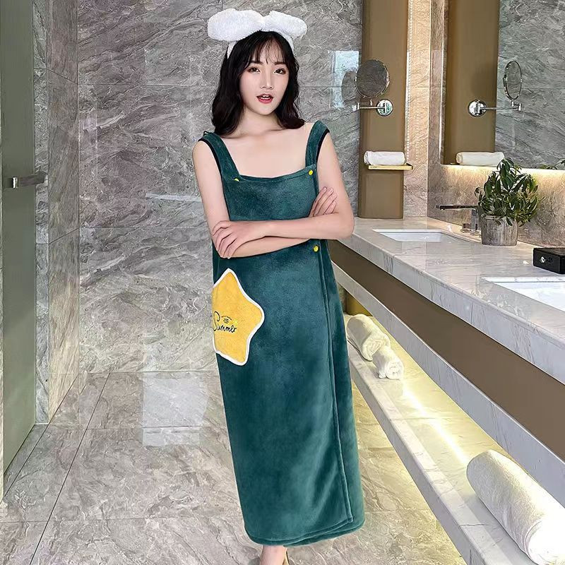 Cartoon Coral Velvet vannirätikute komplekt Seebine kiiresti kuivav rätik täiskasvanutele mõeldud rihmaga majapidamisrätikud, kleidid, vannitoatarvikud