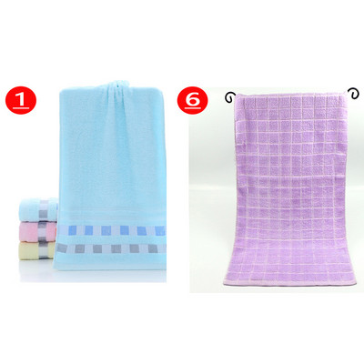 Grynos medvilnės suaugusiųjų veido rankšluostis Namų languotas vonios kambarys Sportinis medvilninis rankšluostis Storas minkštas sugeriantis rankšluostis 34x75 cm 1vnt/2vnt