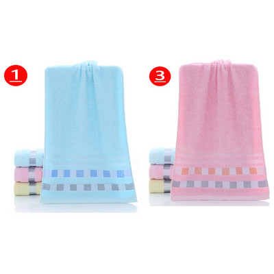 Grynos medvilnės suaugusiųjų veido rankšluostis Namų languotas vonios kambarys Sportinis medvilninis rankšluostis Storas minkštas sugeriantis rankšluostis 34x75 cm 1vnt/2vnt