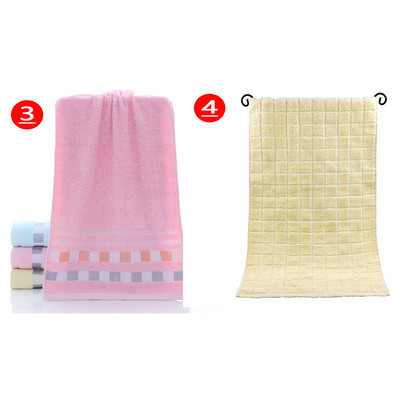 Grynos medvilnės suaugusiųjų veido rankšluostis Namų languotas vonios kambarys Sportinis medvilninis rankšluostis Storas minkštas sugeriantis rankšluostis 34x75 cm 1vnt/2vnt