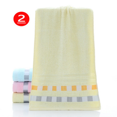 Grynos medvilnės suaugusiųjų veido rankšluostis Namų languotas vonios kambarys Sportinis medvilninis rankšluostis Storas minkštas sugeriantis rankšluostis 34x75 cm 1vnt/2vnt