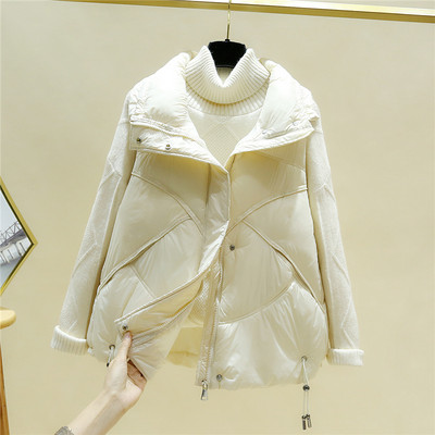 Vestă casual de damă cu guler înalt și elastic