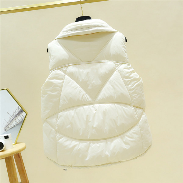 Vestă casual de damă cu guler înalt și elastic