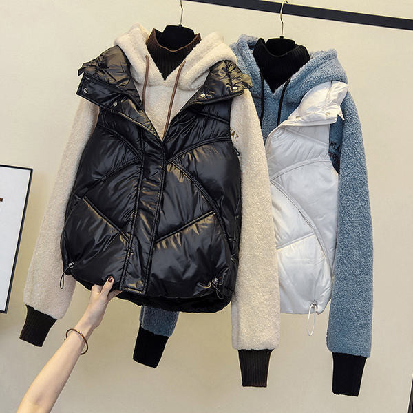 Γυναικείο casual γιλέκο με λάστιχο και φερμουάρ