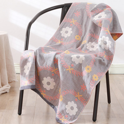 Bumbac care absoarbe apă pentru adulți împachetări de plajă, tifon, prosop de duș pentru baie, cu patru straturi, decorațiuni interioare