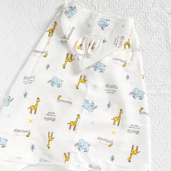 Бебешка кърпа за баня Бебешка кърпа за новородено с качулка Анимационни кърпи за бебета Одеяло Халат за новородено бебе Одеяло за завиване на бебета 70x140 см