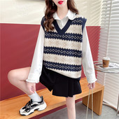 Ženski ležerni prsluk s V izrezom