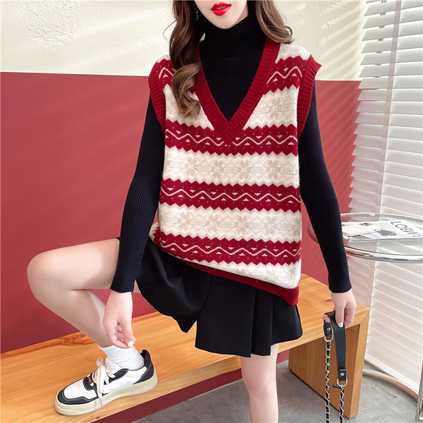 Ženski ležerni prsluk s V izrezom