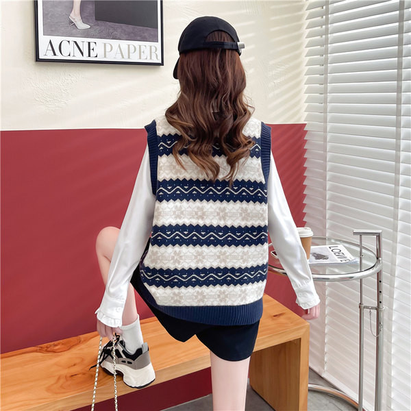 Ženski ležerni prsluk s V izrezom