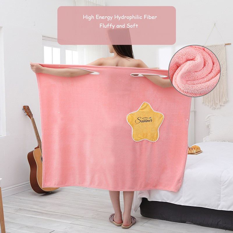 Koralų vilnos suknelė voniai, dėvima slenka, vonios rankšluostis, minkštas, sugeriantis, greitai džiūstantis vamzdelis, viršutinis keičiamas chalatas mergaitėms