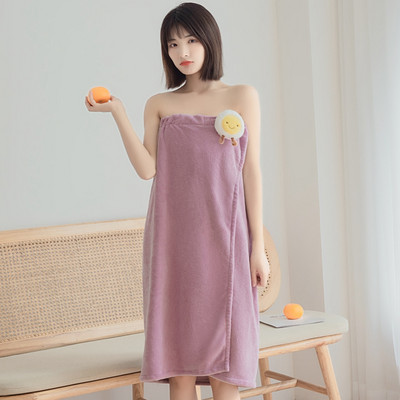 Prosop de baie din microfibră moale și moale, reglabil, spa saună, halat de baie pentru fete, cu absorbție de apă, uscare rapidă, prosop de păr de duș