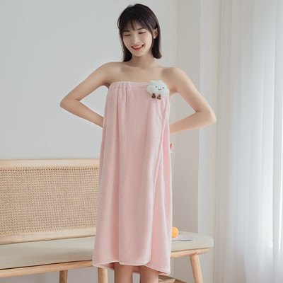 Simpatičan crtani ručnik za kupanje koji se brzo suši Nosivi elastični čičak SPA Salon ogrtač za kupanje Vodoupijajući ženski ručnik za kosu za umotavanje tijela