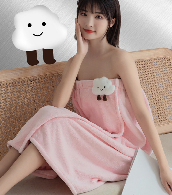 Simpatičan crtani ručnik za kupanje koji se brzo suši Nosivi elastični čičak SPA Salon ogrtač za kupanje Vodoupijajući ženski ručnik za kosu za umotavanje tijela