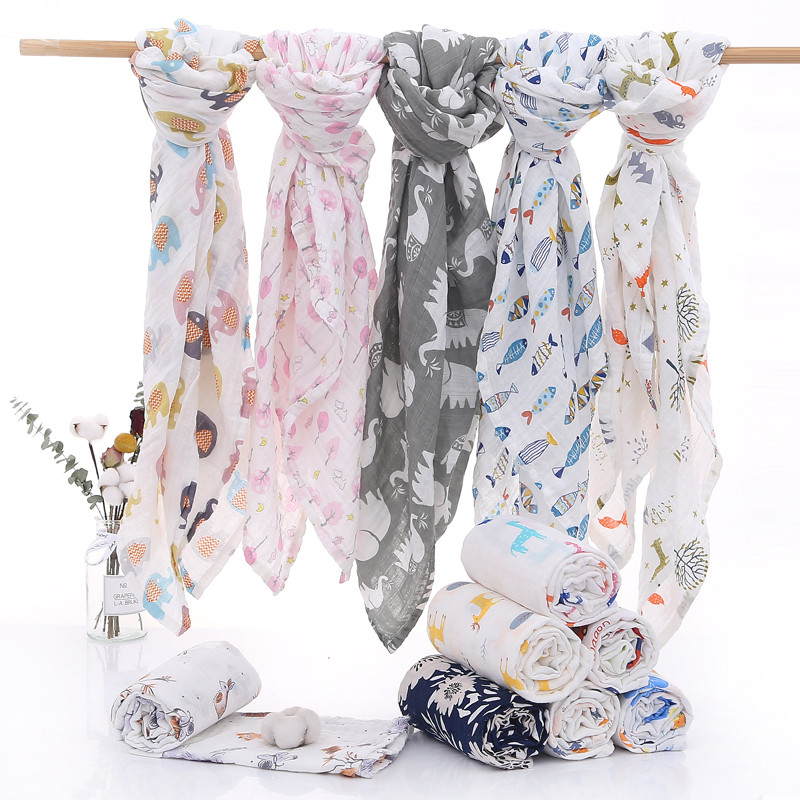 Babapólyás csecsemők bőrbarát muszlin babatakaró fürdőlepedők újszülöttek számára