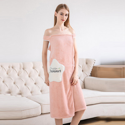 Nosivi ručnik za kupanje Ručnici od finih vlakana Mekani i upijajući Chic ručnik za jesen Hotelski kućni darovi za kupaonicu Ženski ogrtač
