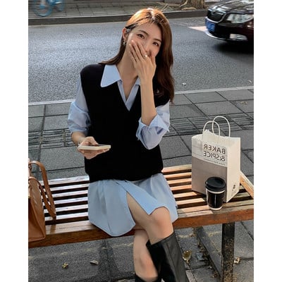 Naiste V-kaelusega vabaajavest