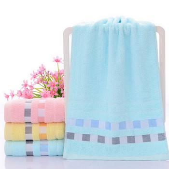 34*74 см Едноцветни кърпи за лице за възрастни Абсорбираща памучна мека кърпа за баня Домашни пътувания Фитнес зала Кърпи за баня Подарък