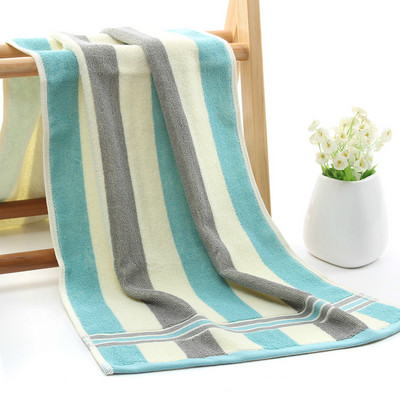 Cotton Color Stripe Long Travel Hotel Nakvynės namai Nešiojama skalbimo servetėlė treniruoklių salė Joga Bėgimas Didelis Rankšluostis Paplūdimyje Vonios rankšluosčiai Dovana mėgėjams