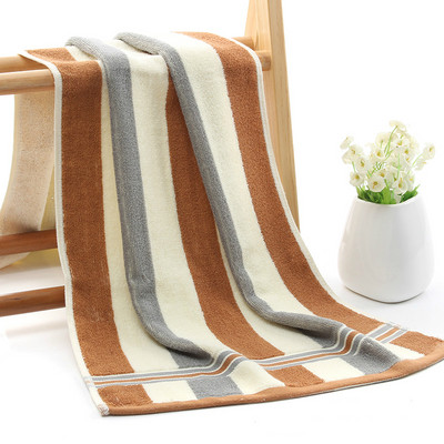 Cotton Color Stripe Long Travel Hotel Nakvynės namai Nešiojama skalbimo servetėlė treniruoklių salė Joga Bėgimas Didelis Rankšluostis Paplūdimyje Vonios rankšluosčiai Dovana mėgėjams