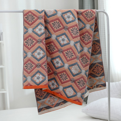 Prosop de baie din tifon din bumbac cu patru straturi pentru adulți, care absoarbe apa de uz casnic, prosoape de baie foarte mari, prosoape de plajă în aer liber